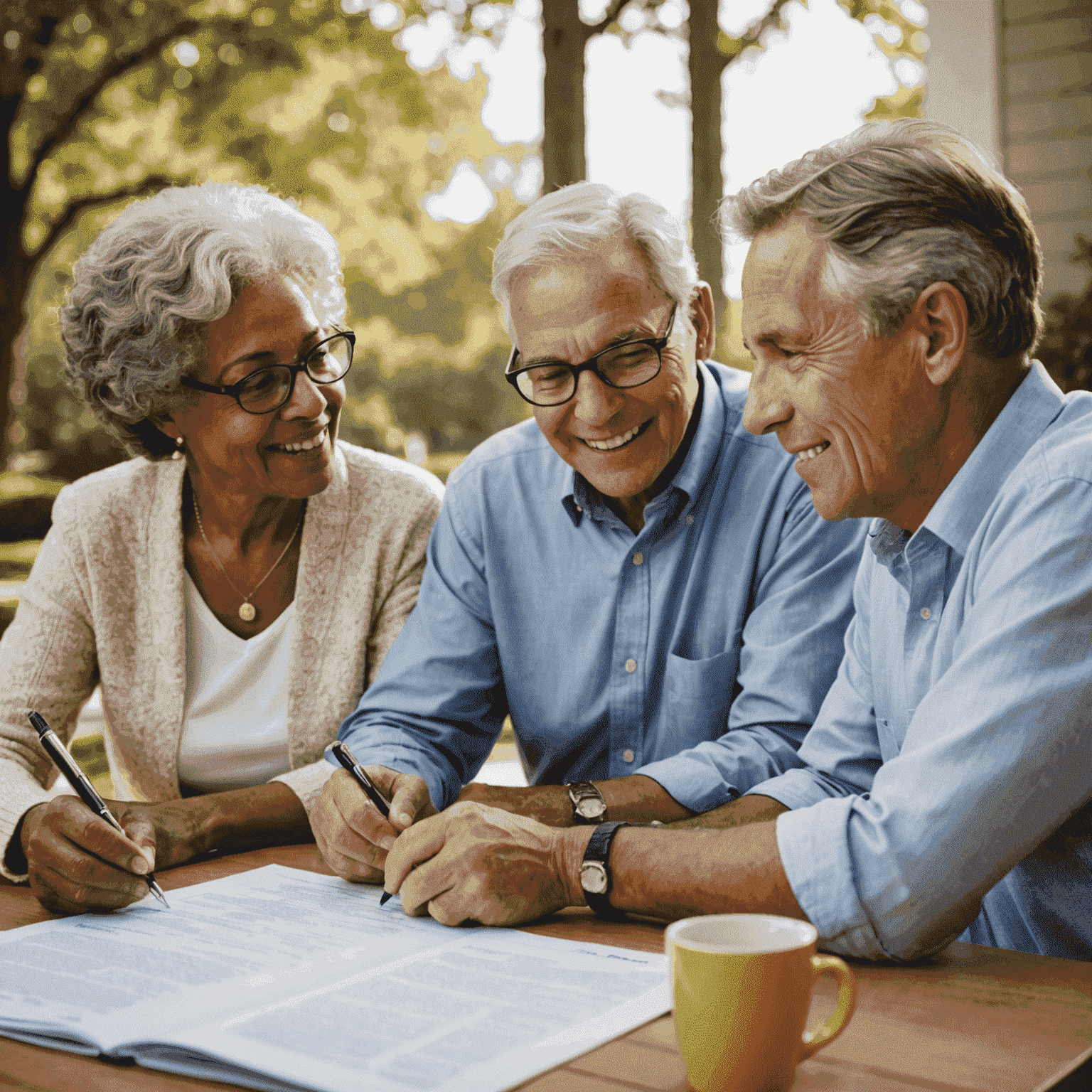 A diverse portfolio of retirement investments, including stocks, bonds, and mutual funds