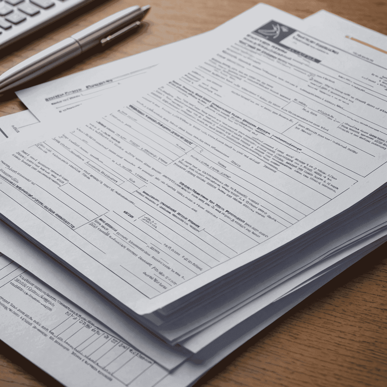 A stack of documents and forms related to South African pension funds for small and medium enterprises